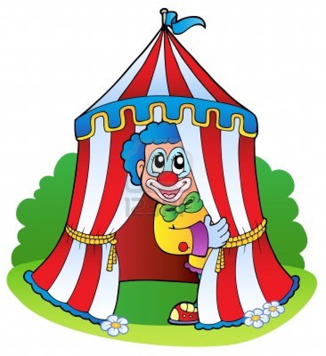 11654751-cartoon-clown-tente-de-cirque--illustration-vectorielle